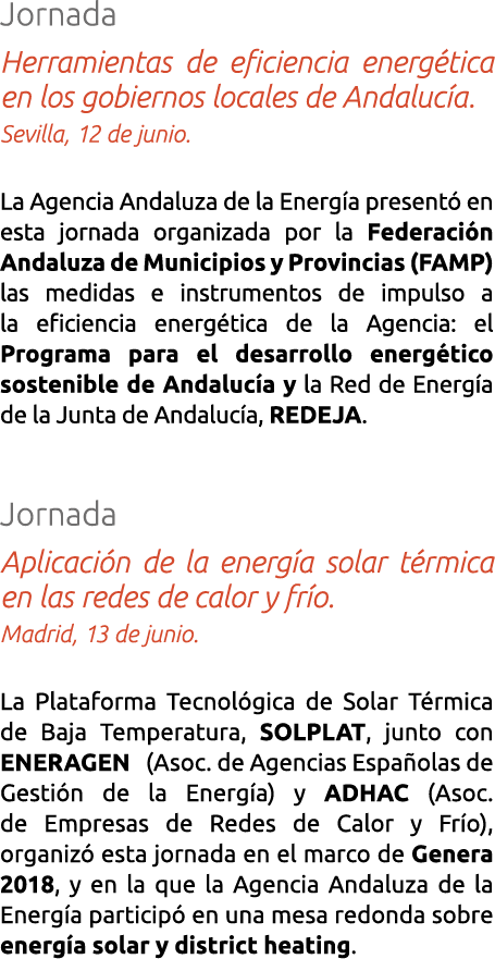 Jornada Herramientas de eficiencia energ tica en los gobiernos locales de Andaluc a  Sevilla  12 de junio  La Agencia   