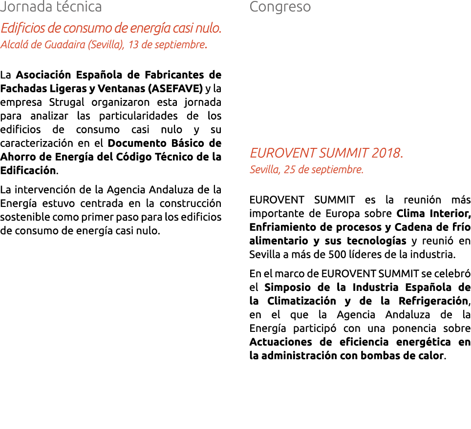 Jornada t cnica Edificios de consumo de energ a casi nulo  Alcal  de Guadaira  Sevilla   13 de septiembre  La Asociac   