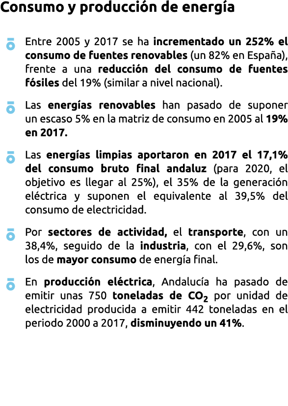 Consumo y producci n de energ a   Entre 2005 y 2017 se ha incrementado un 252  el consumo de fuentes renovables  un 8   