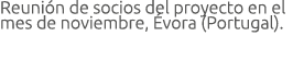 Reuni n de socios del proyecto en el mes de noviembre   vora  Portugal  