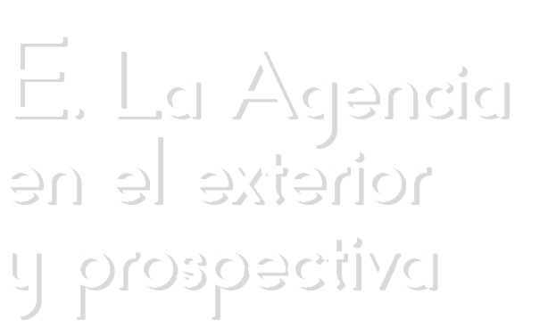  E  La Agencia en el exterior y prospectiva