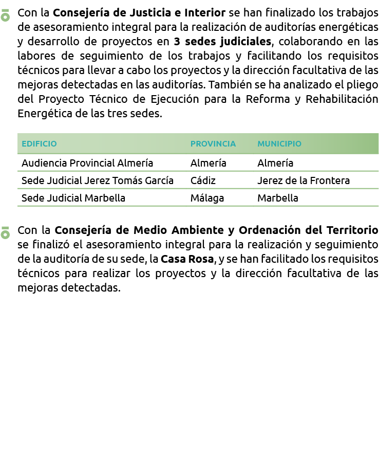   Con la Consejer a de Justicia e Interior se han finalizado los trabajos de asesoramiento integral para la realizaci   