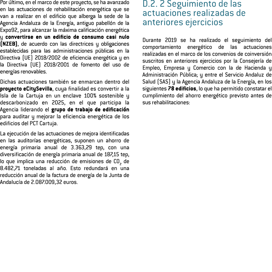 Por  ltimo  en el marco de este proyecto  se ha avanzado en las actuaciones de rehabilitaci n energ tica que se van a   