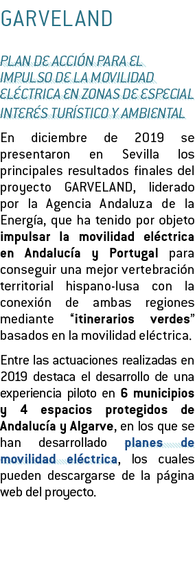GARVELAND Plan de acci n para el impulso de la movilidad el ctrica en zonas de especial inter s tur stico y ambiental   