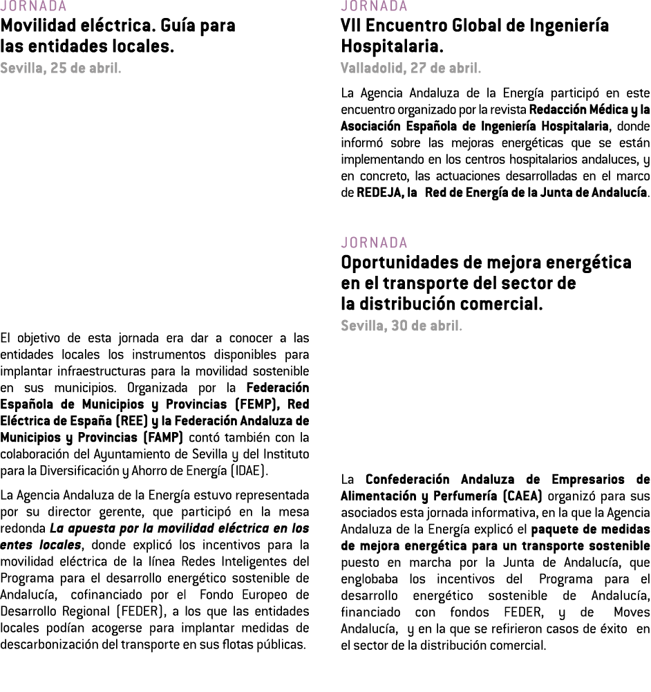 Jornada Movilidad el ctrica  Gu a para las entidades locales  Sevilla  25 de abril  El objetivo de esta jornada era d   