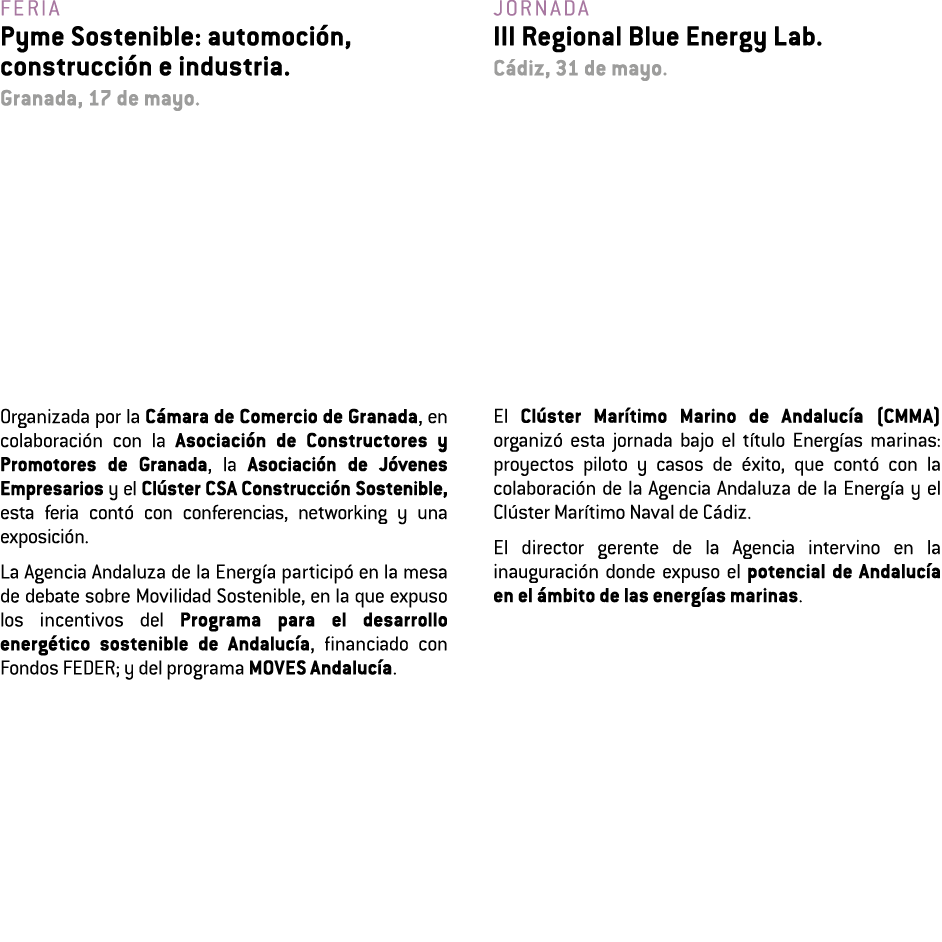 FERIA Pyme Sostenible  automoci n  construcci n e industria  Granada  17 de mayo  Organizada por la C mara de Comerci   