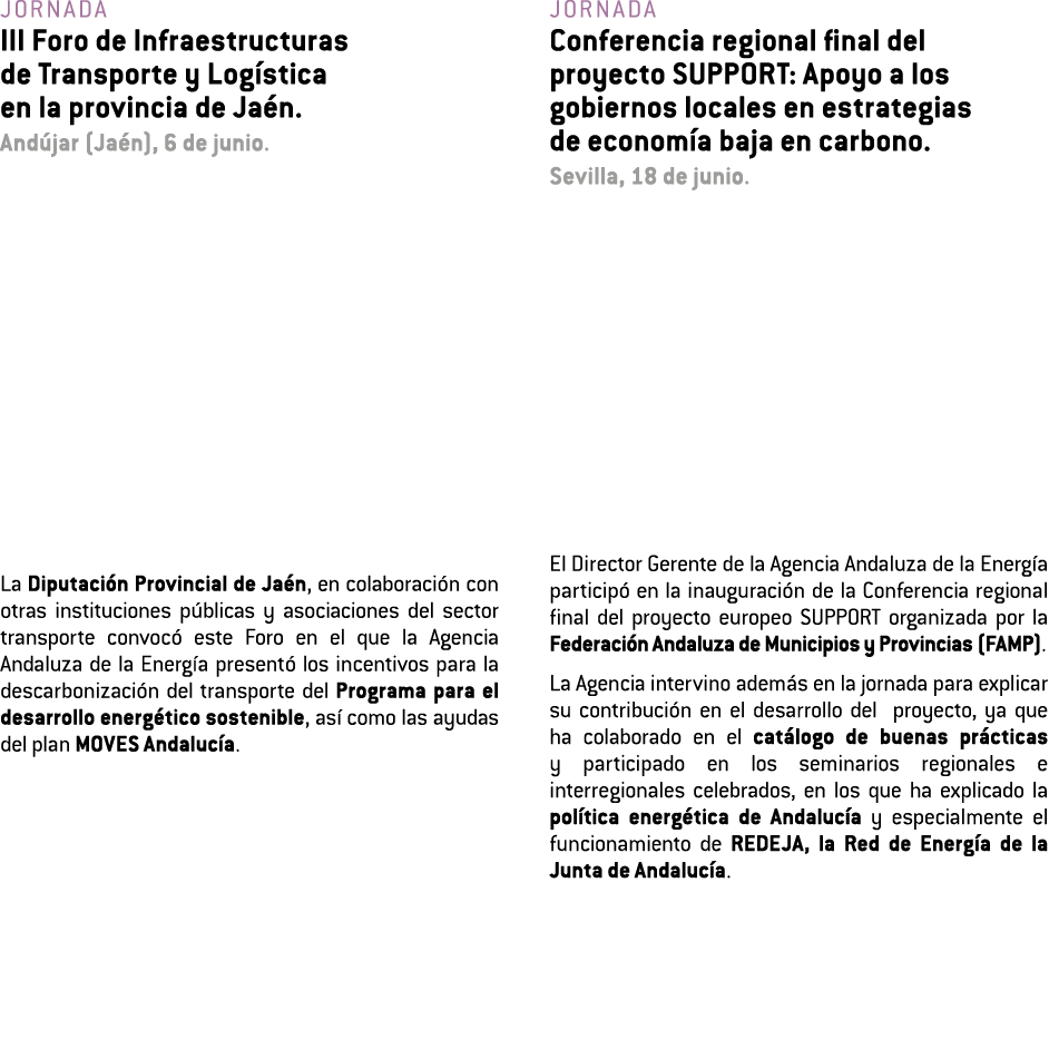 Jornada III Foro de Infraestructuras de Transporte y Log stica en la provincia de Ja n  And jar  Ja n   6 de junio  L   