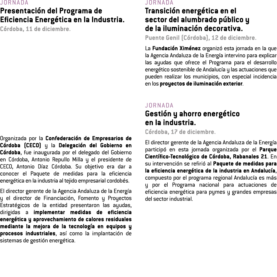 Jornada Presentaci n del Programa de Eficiencia Energ tica en la Industria  C rdoba  11 de diciembre  Organizada por    
