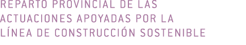 reparto provincial DE LAS    ACTUACIONES APOYADAS POR LA           L NEA DE CONSTRUCCI N SOSTENIBLE