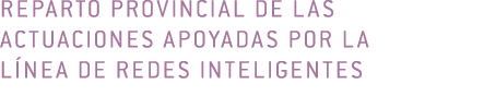 reparto provincial DE LAS    ACTUACIONES APOYADAS POR LA           L NEA DE REDES INTELIGENTES