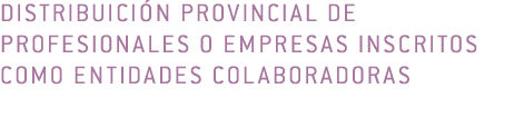 distribuici n provincial de profesionales o empresas inscritos como entidades colaboradoras