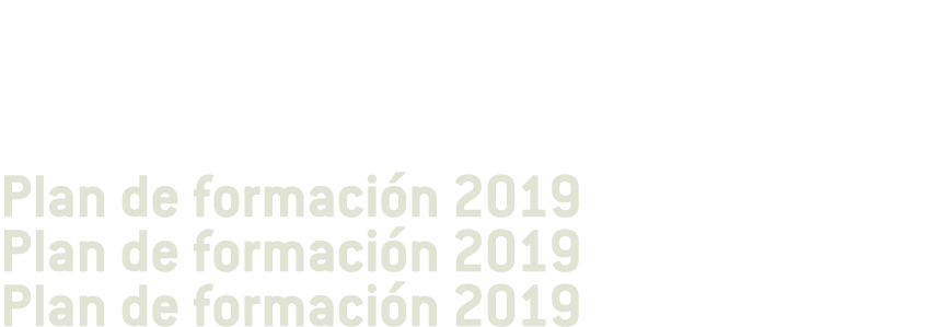 Plan de formaci n 2019 Plan de formaci n 2019 Plan de formaci n 2019