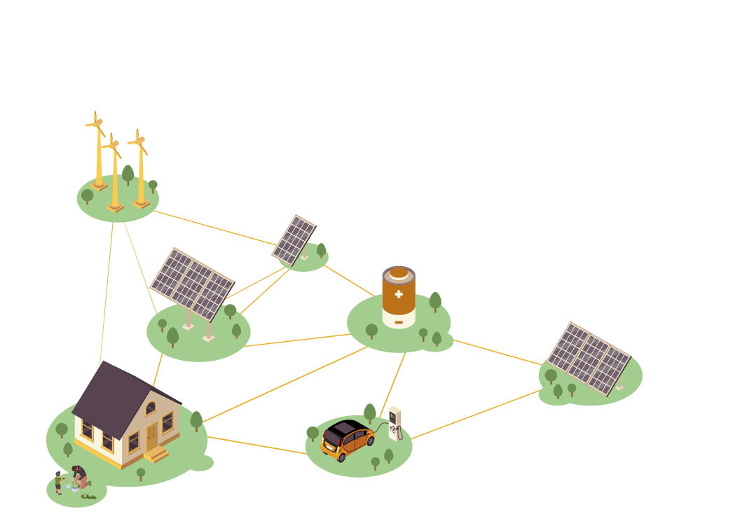 Eco energy webpage vector template with isometric illustration  Smart grid  Solar  wind renewable power  Alternative home energy source  Website interface design  Webpage  mobile app 3d concept