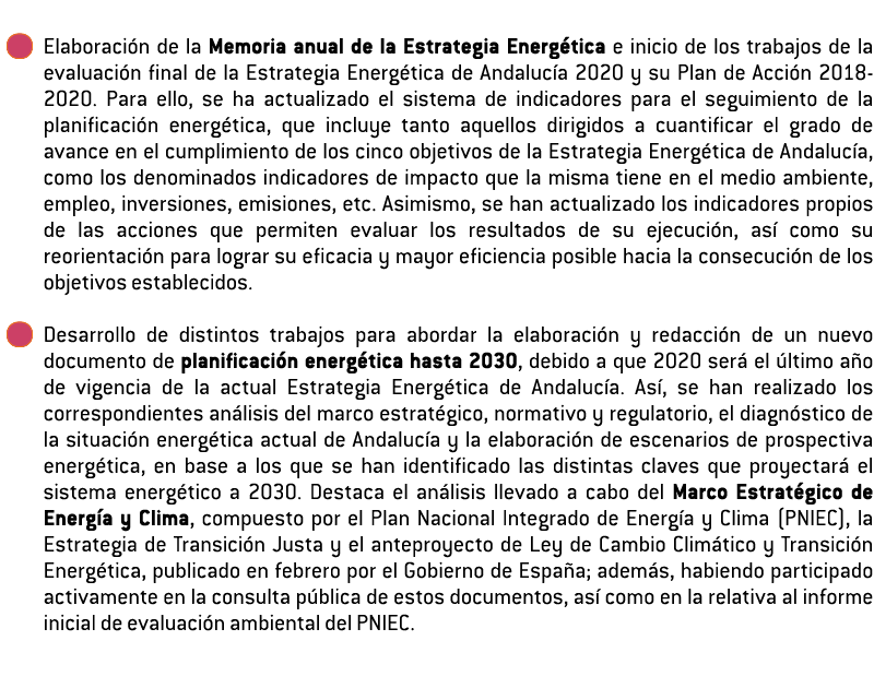   Elaboraci n de la Memoria anual de la Estrategia Energ tica e inicio de los trabajos de la evaluaci n final de la E   