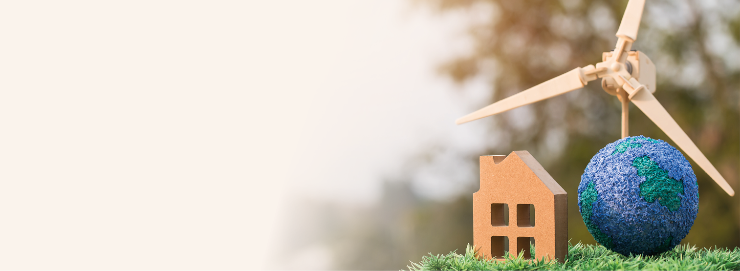 Future Alternative energy   Green Clean electric energy from renewable sources wind turbines for home and save earth  Idea on sustainable eco residential family house use ecology renewable