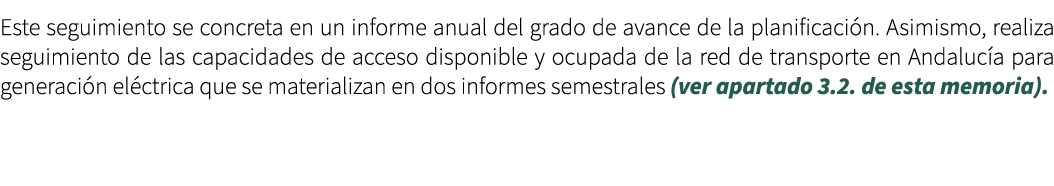 Este seguimiento se concreta en un informe anual del grado de avance de la planificaci n. Asimismo, realiza seguimien...