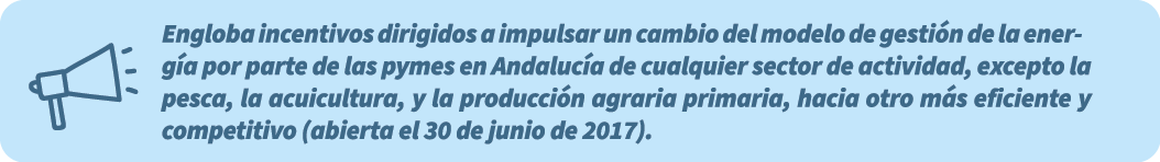 L Engloba incentivos dirigidos a impulsar un cambio del modelo de gesti n de la energ a por parte de las pymes en And...