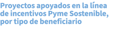 Proyectos apoyados en la l nea de incentivos Pyme Sostenible, por tipo de beneficiario