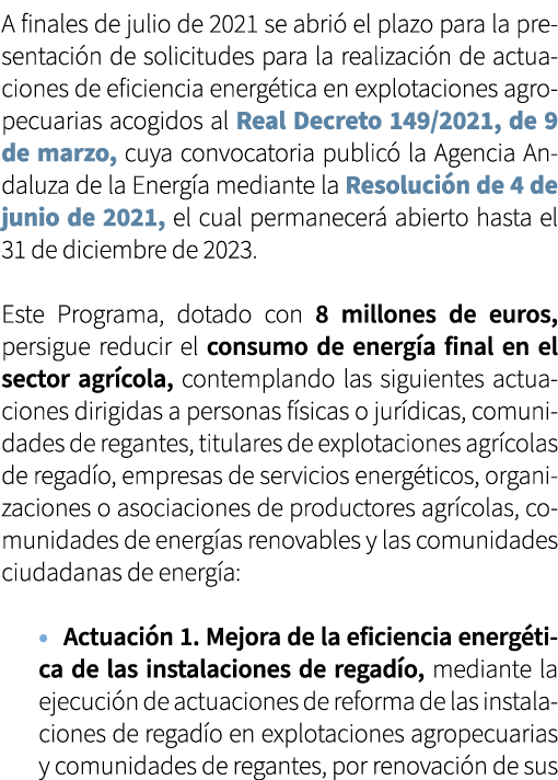 A finales de julio de 2021 se abri el plazo para la presentaci n de solicitudes para la realizaci n de actuaciones d...
