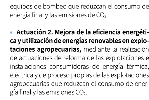 equipos de bombeo que reduzcan el consumo de energ a final y las emisiones de CO2. • Actuaci n 2. Mejora de la eficie...