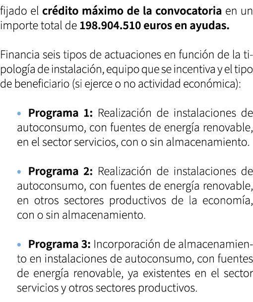 fijado el cr dito m ximo de la convocatoria en un importe total de 198.904.510 euros en ayudas. Financia seis tipos d...