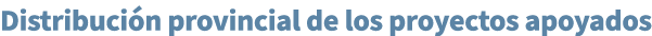Distribuci n provincial de los proyectos apoyados