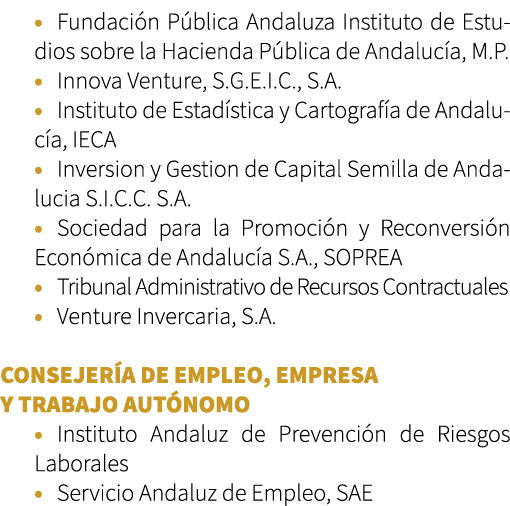 • Fundaci n P blica Andaluza Instituto de Estudios sobre la Hacienda P blica de Andaluc a, M.P. • Innova Venture, S.G...