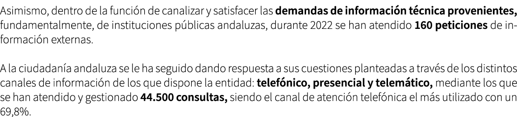 Asimismo, dentro de la funci n de canalizar y satisfacer las demandas de informaci n t cnica provenientes, fundamenta...