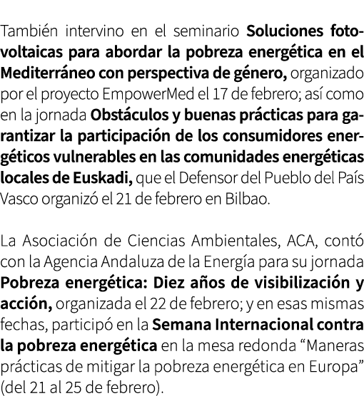 Tambi n intervino en el seminario Soluciones fotovoltaicas para abordar la pobreza energ tica en el Mediterr neo con ...