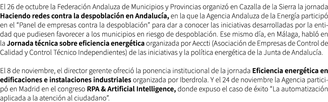 El 26 de octubre la Federaci n Andaluza de Municipios y Provincias organiz en Cazalla de la Sierra la jornada Hacien...