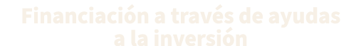 Financiaci n a trav s de ayudas a la inversi n