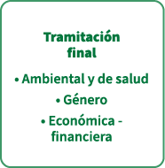 Tramitaci n final • Ambiental y de salud • G nero • Econ mica - financiera
