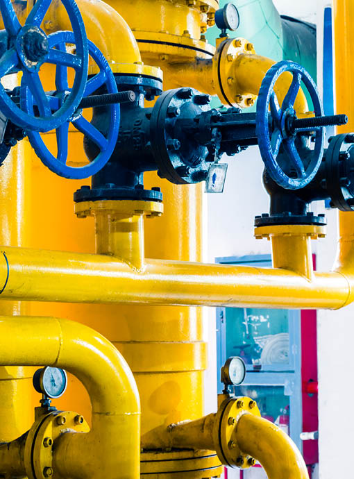 steel pipelines and cables in a plant,Industrial zone.