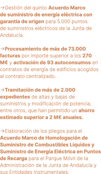 →Gesti n del quinto Acuerdo Marco de suministro de energ a el ctrica con garant a de origen para 5.000 puntos de sumi...