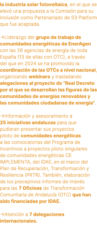 la industria solar fotovoltaica, en el que se elev una propuesta a la Comisi n para su inclusi n como Partenariado d...