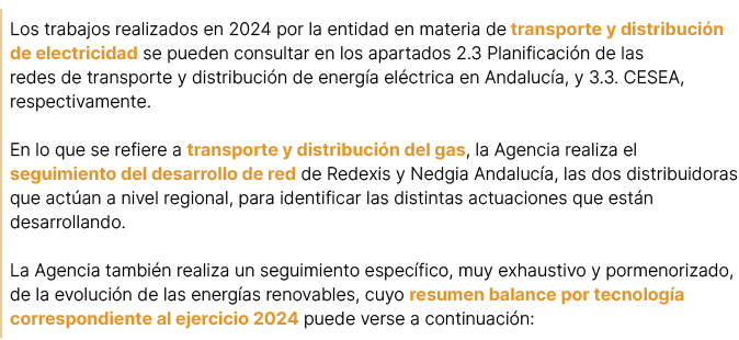 Los trabajos realizados en 2024 por la entidad en materia de transporte y distribuci n de electricidad se pueden cons...