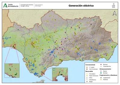 Mapa de generación eléctrica