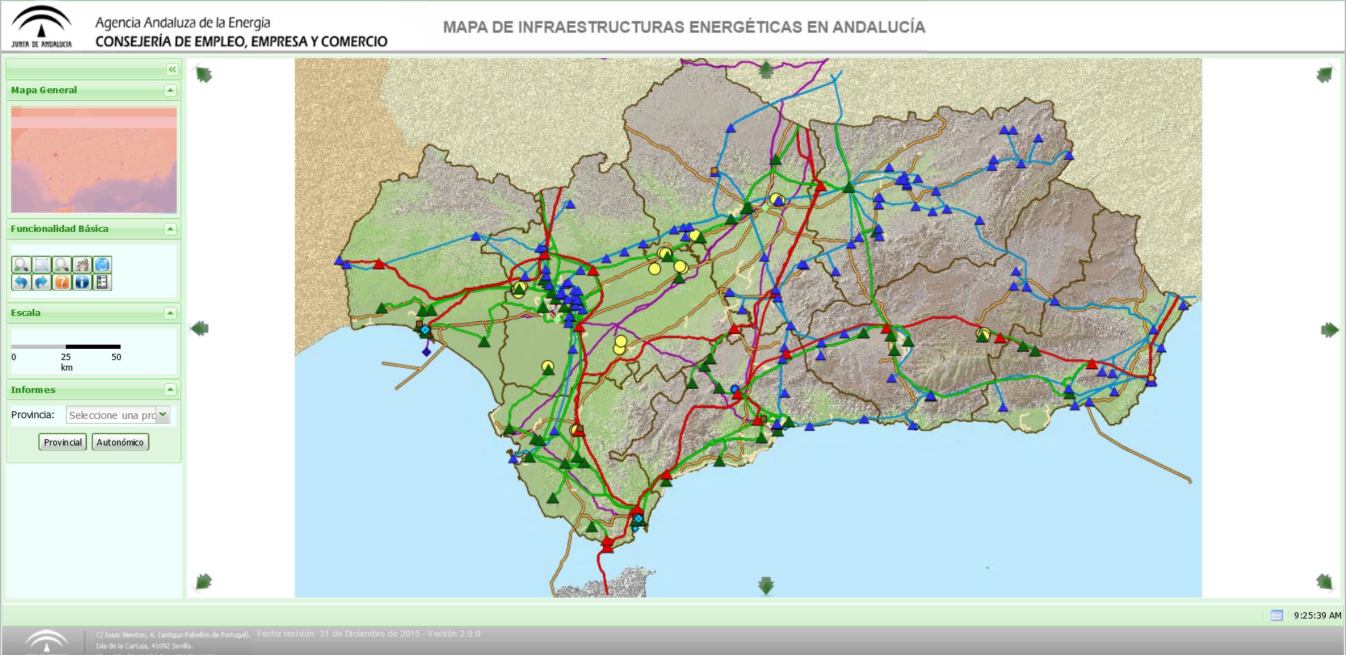 Map of Energy Infrastructure in Andalusia (MIEA)
